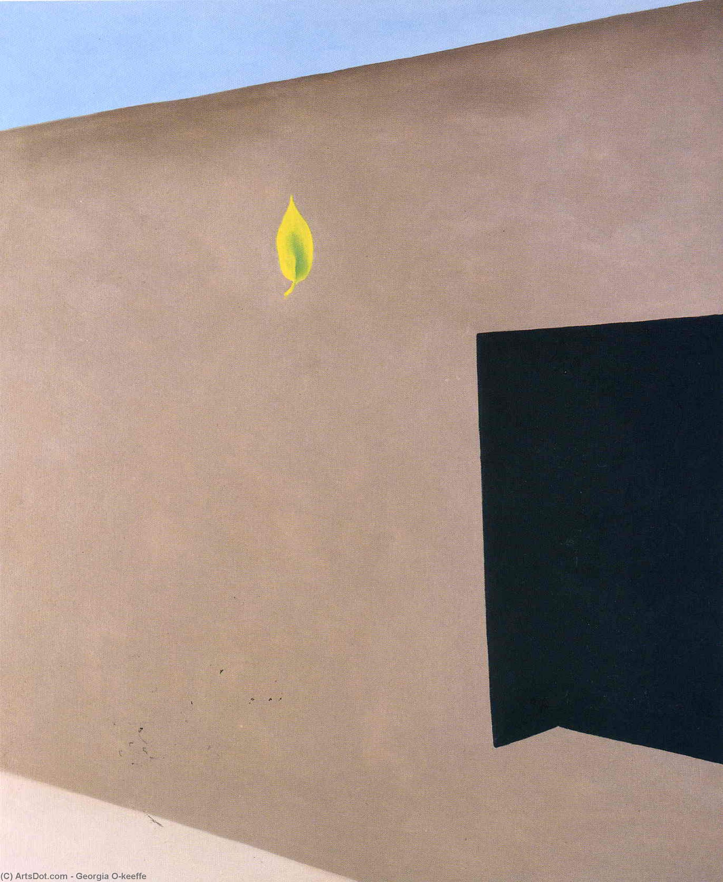 Patio Door With Green Leaf — Georgia O'keeffe