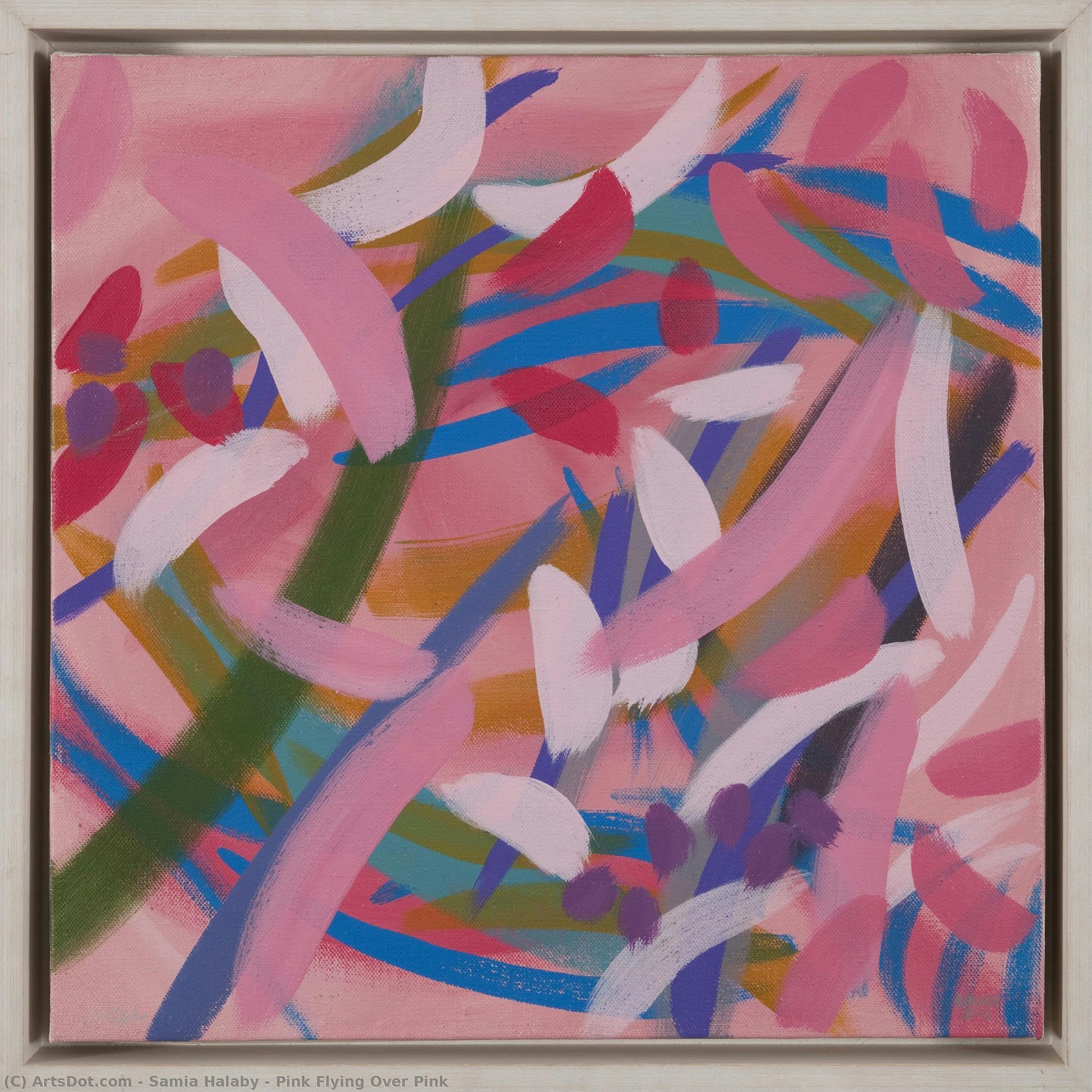 Pink Flying Over Pink — Samia Halaby