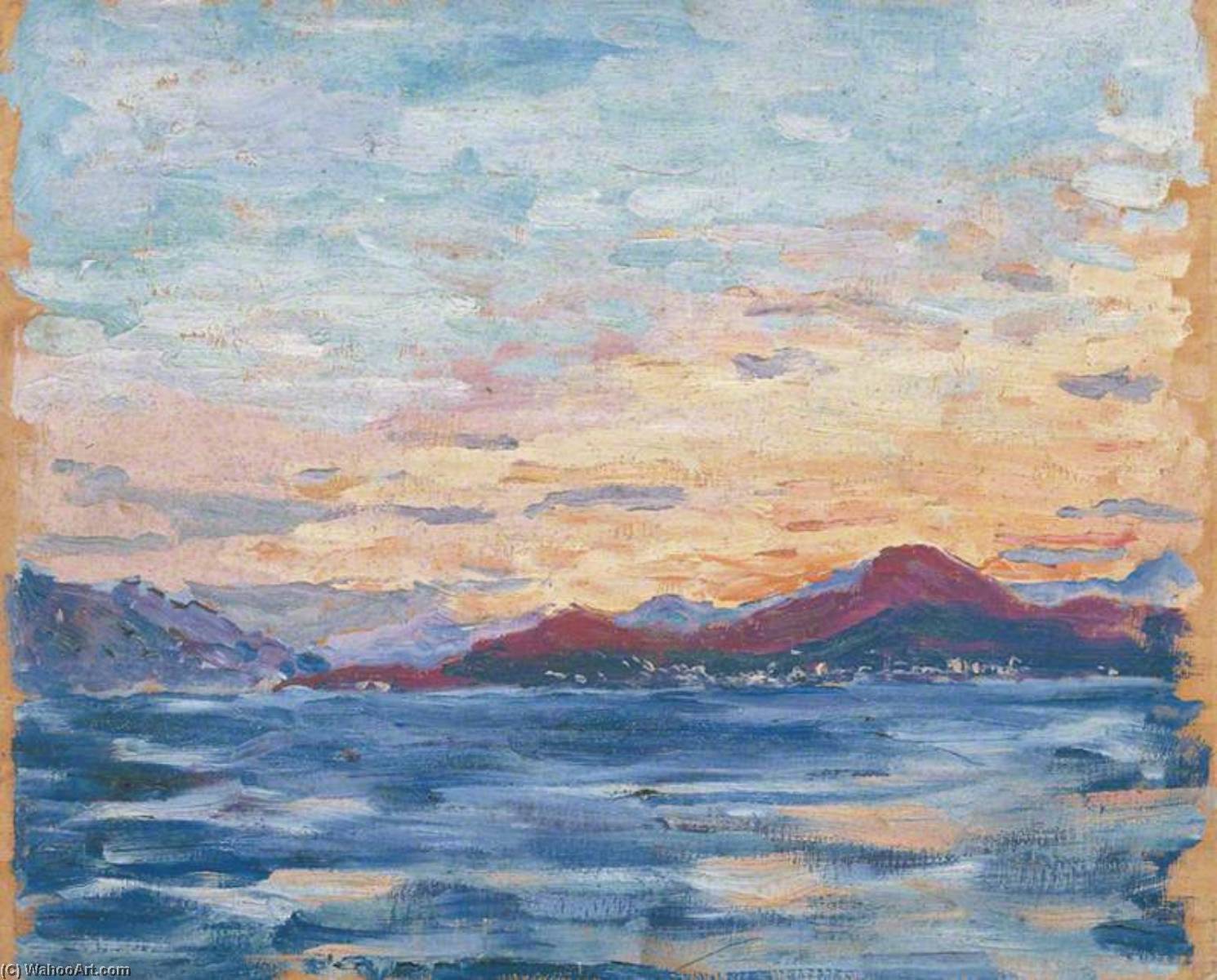 Purple Mountains And A Blue Sea At Sunset — Winston Spencer Churchill