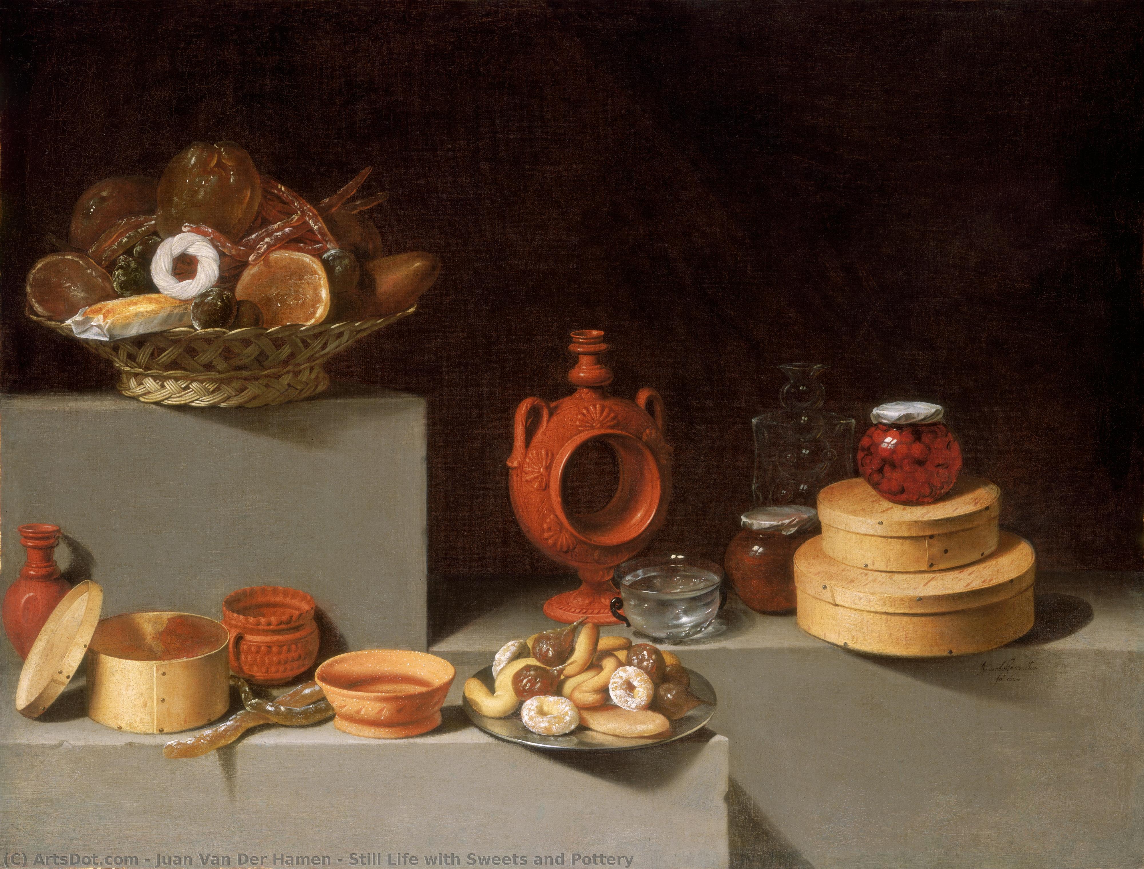 Still Life With Sweets And Pottery — Juan Van Der Hamen