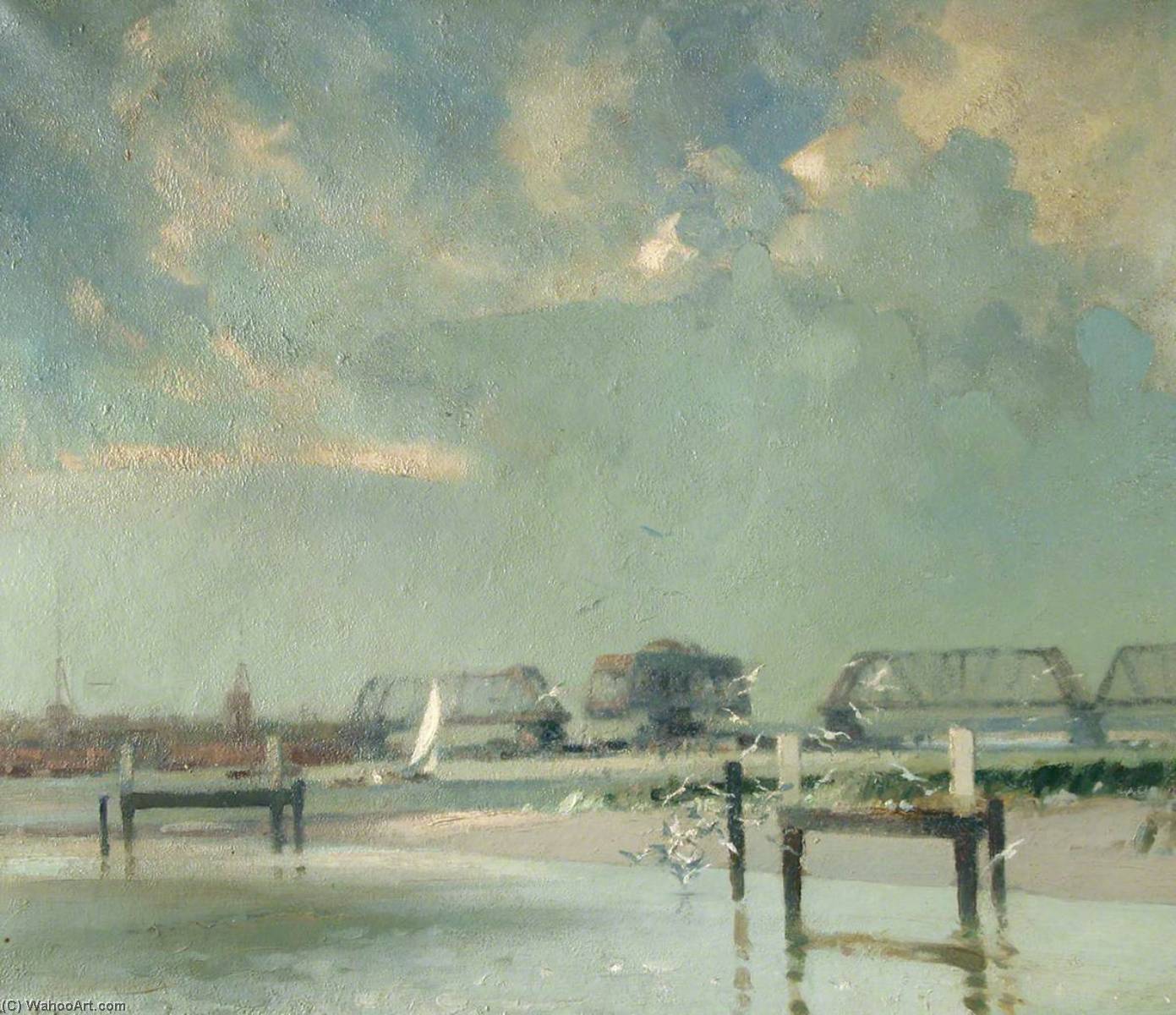 Swing Bridge Over Breydon, Norfolk — Edward Brian Seago