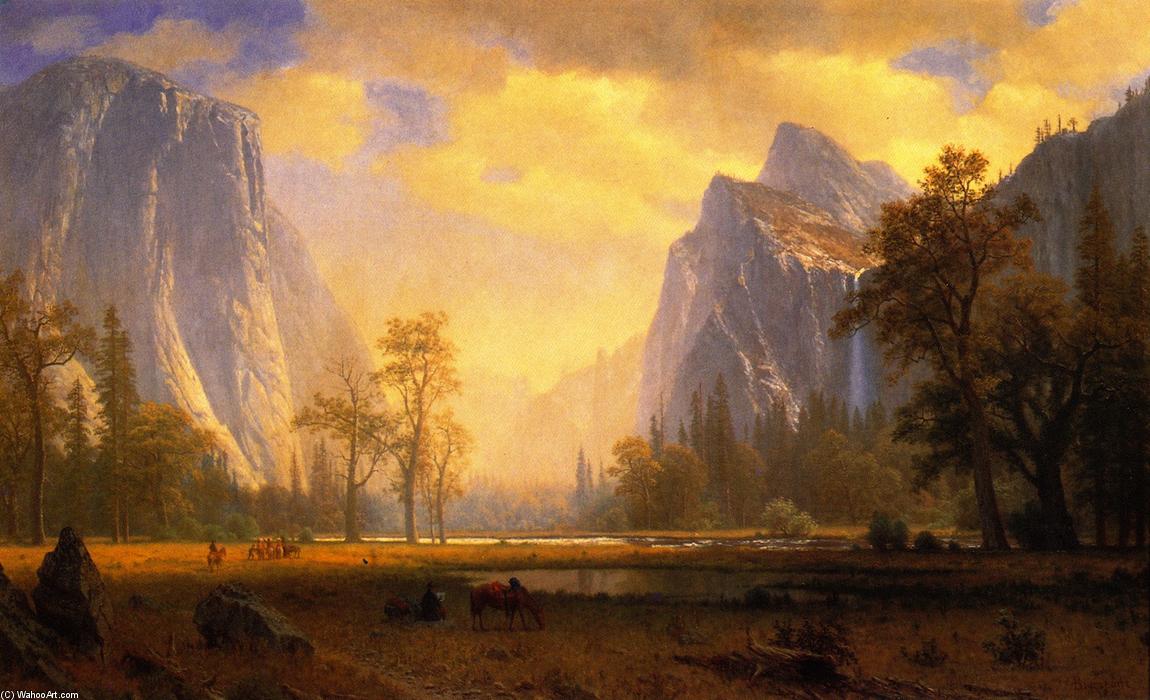Looking Up The Yosemite Valley — Albert Bierstadt