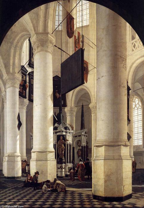 Interior Of The Nieuwe Kerk, Delft, With The Tomb Of William The Silent — Gerard Houckgeest
