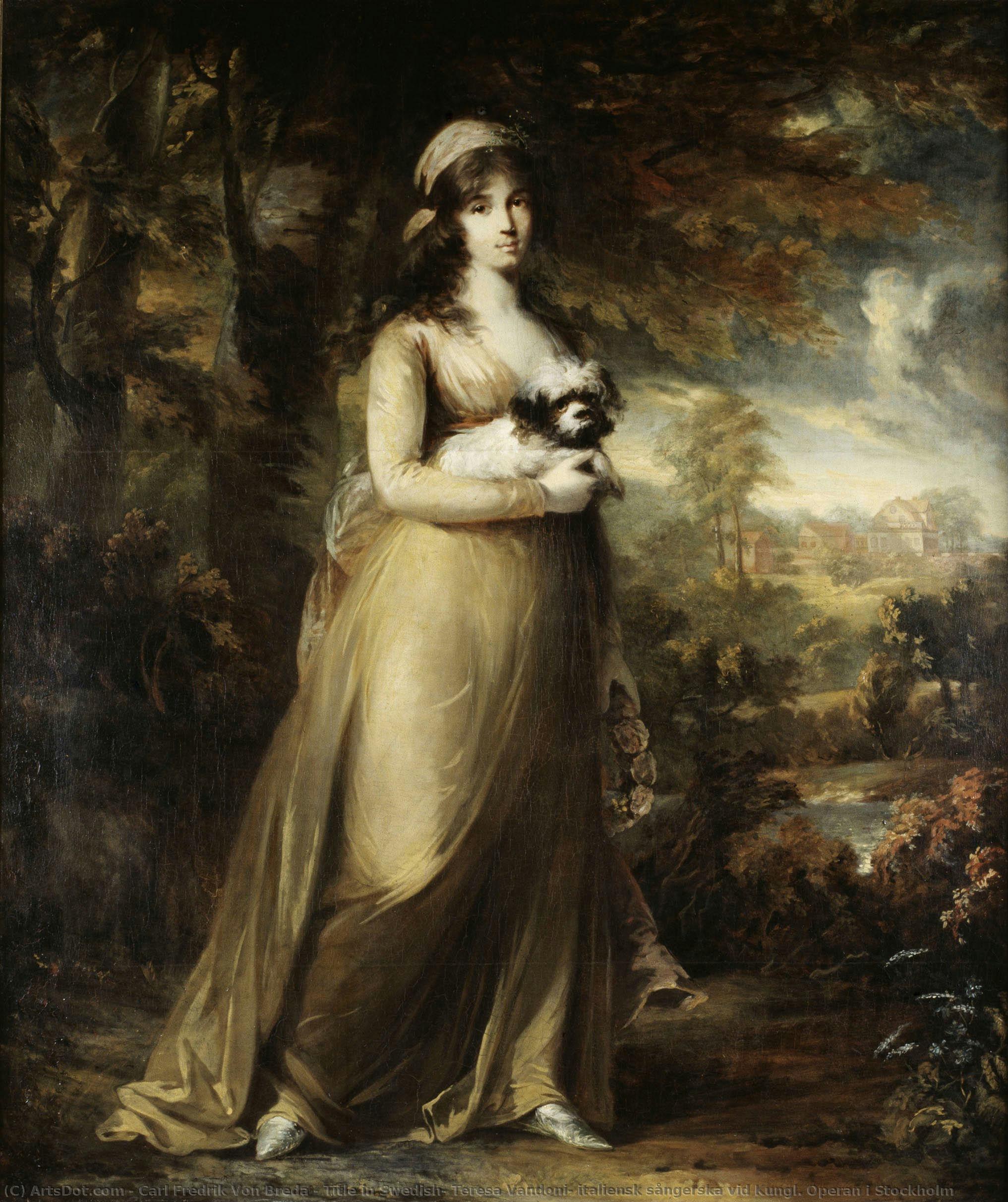 Title In Swedish: Teresa Vandoni, Italiensk Sångerska Vid Kungl. Operan I Stockholm — Carl Fredrik Von Breda