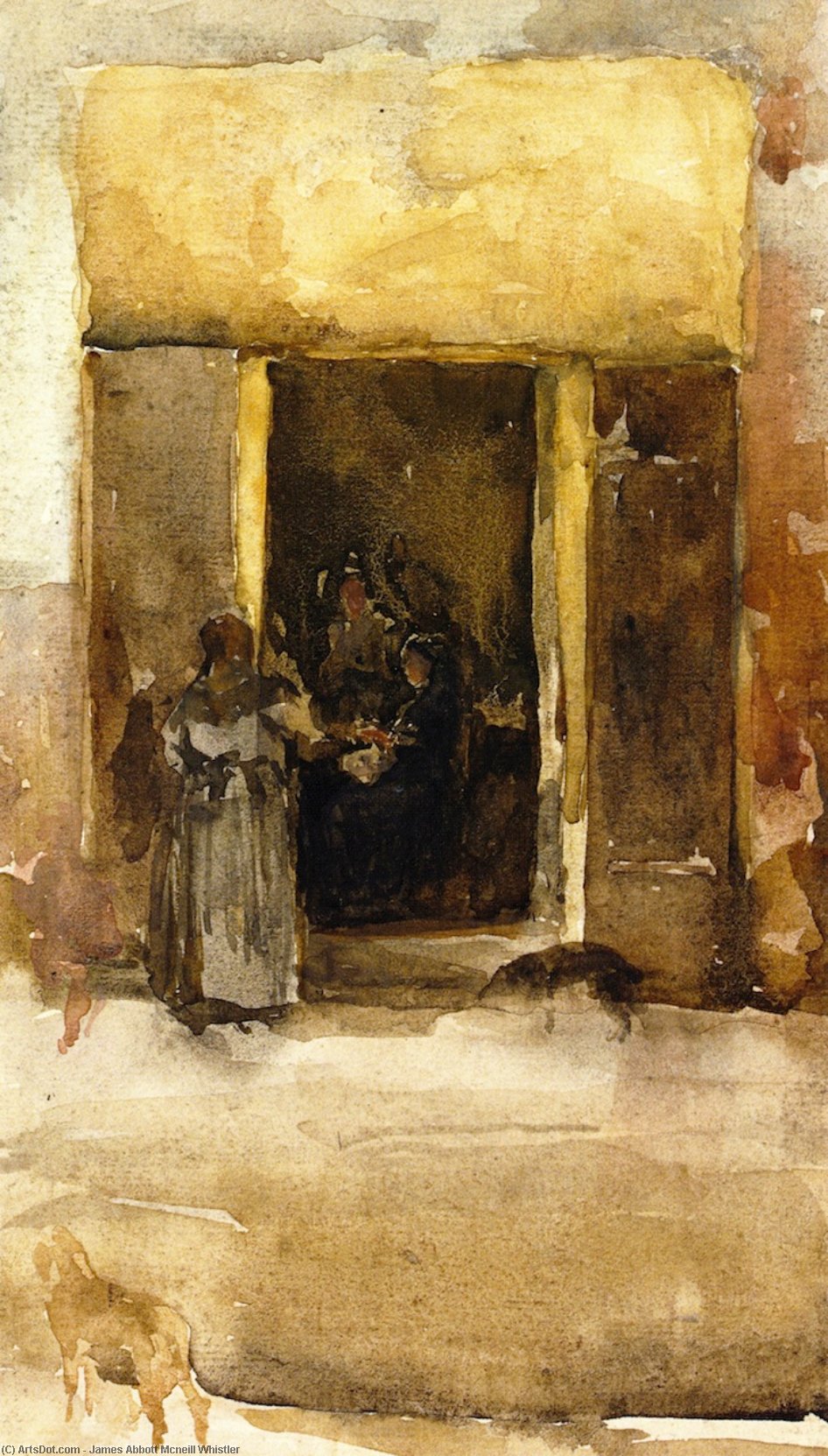 Figures In A Doorway — James Abbott Mcneill Whistler