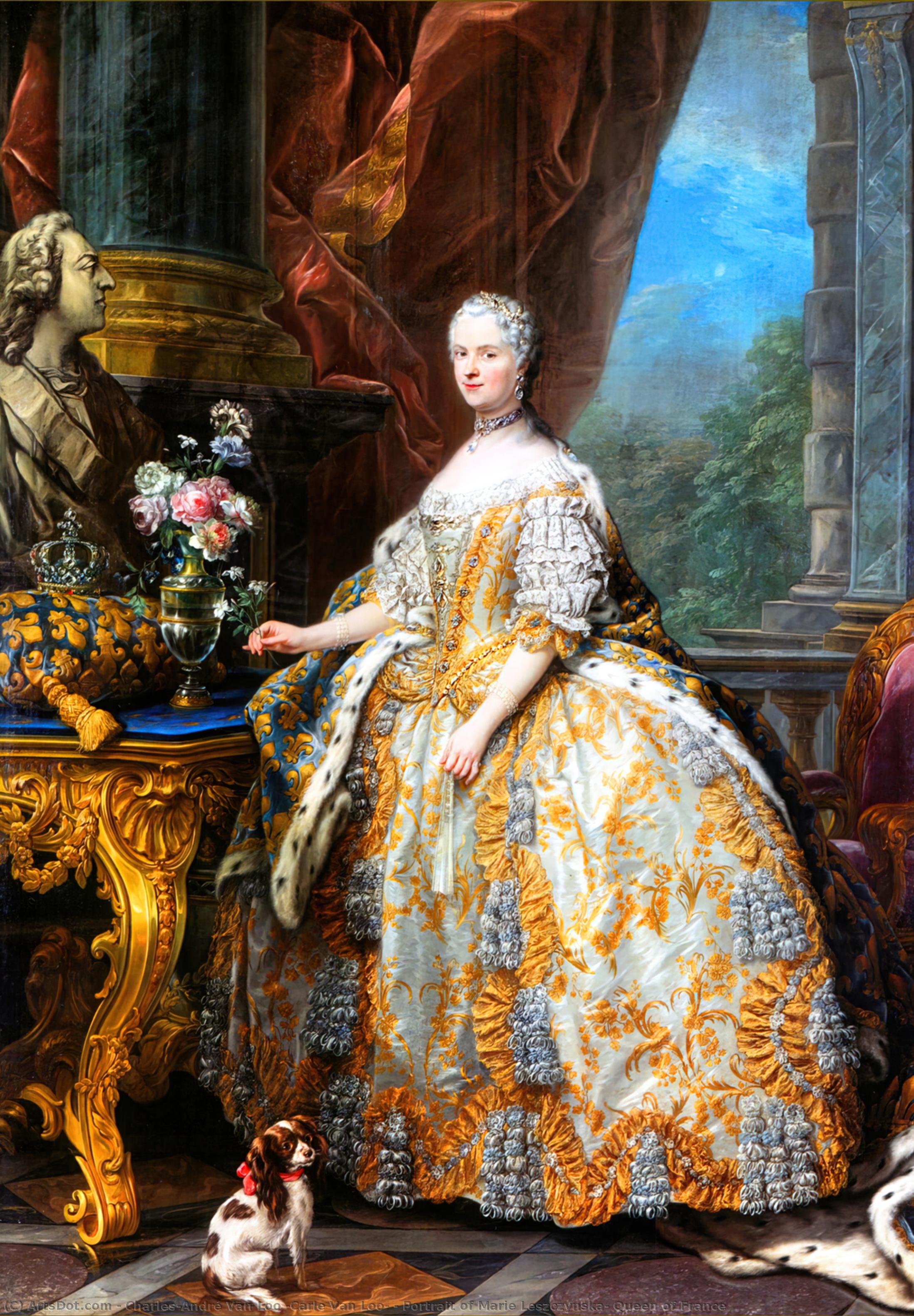 Portrait Of Marie Leszczynska, Queen Of France — Charles-andré Van Loo