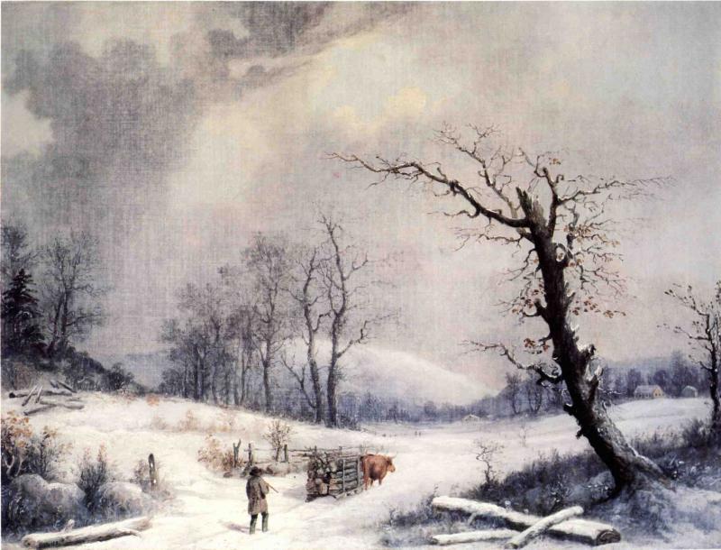 The Wood Sled (also Known As Homeward Path) — George Henry Durrie