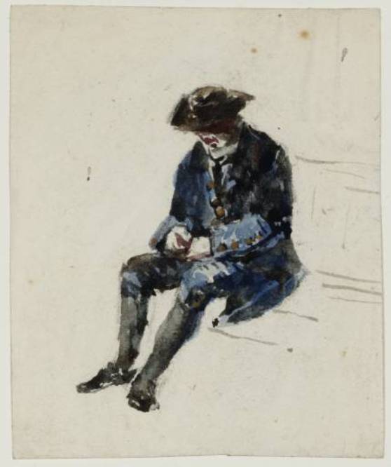 Seated Naval Pensioner — David Cox