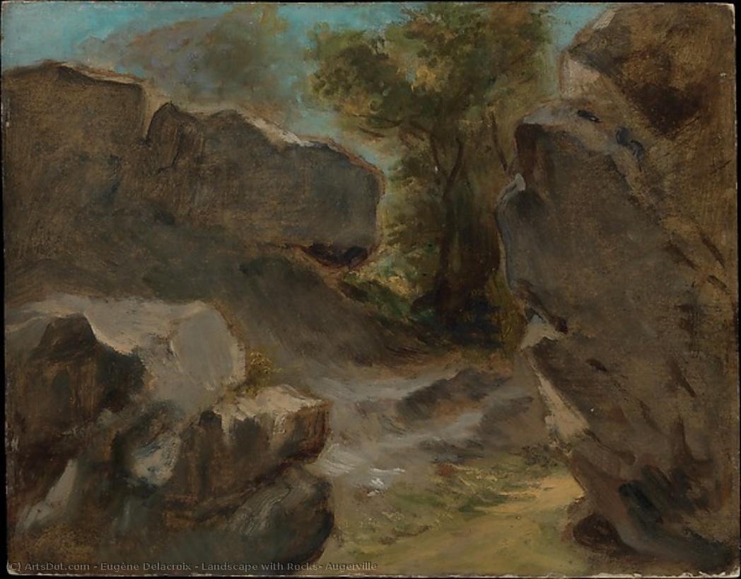 Landscape With Rocks, Augerville — Eugène Delacroix