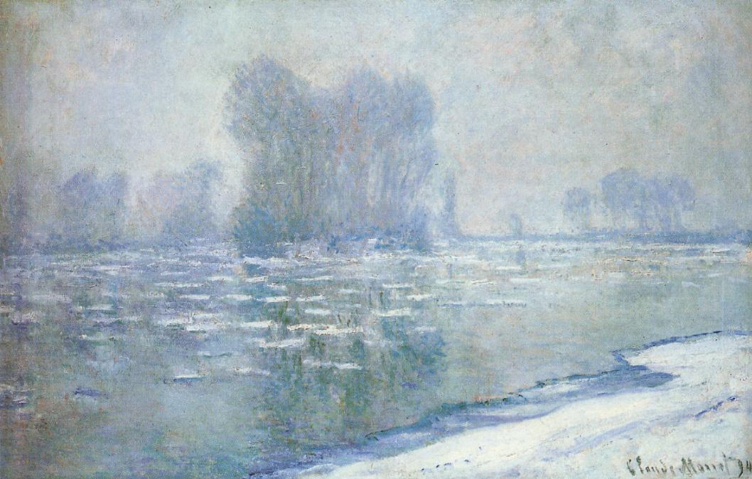 Ice Floes, Misty Morning — Claude Monet