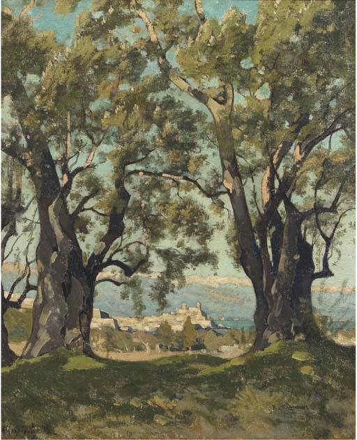 Fort D'antibes. A View Of The Fortress Of Antibes — Henri-joseph Harpignies