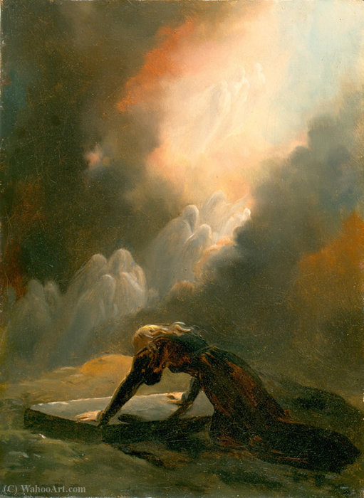 Bradamante At Merlin's Tomb — Alexandre Évariste Fragonard