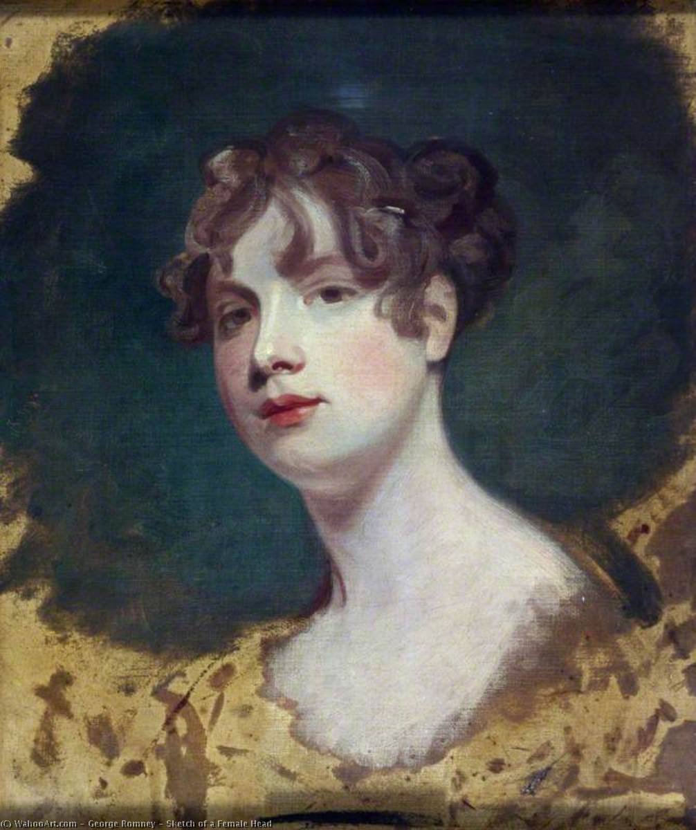 Sketch Of A Female Head — George Romney