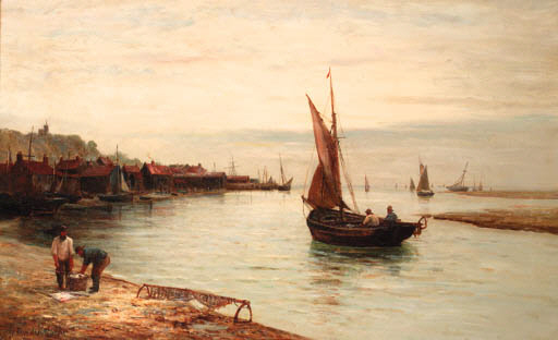 An Essex Fishing Village — Gustave De Breanski