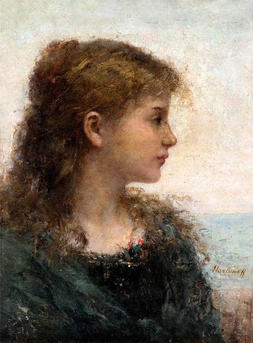 Portrait Of A Young Girl (15) — Alexei Alexeievich Harlamov