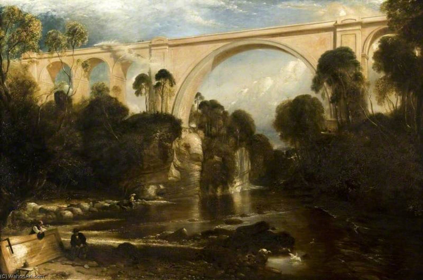 Ballochmyle Viaduct Over The River Ayr — David Octavius Hill