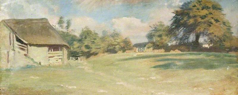 Landscape With A Barn — Sir Alfred James Munnings