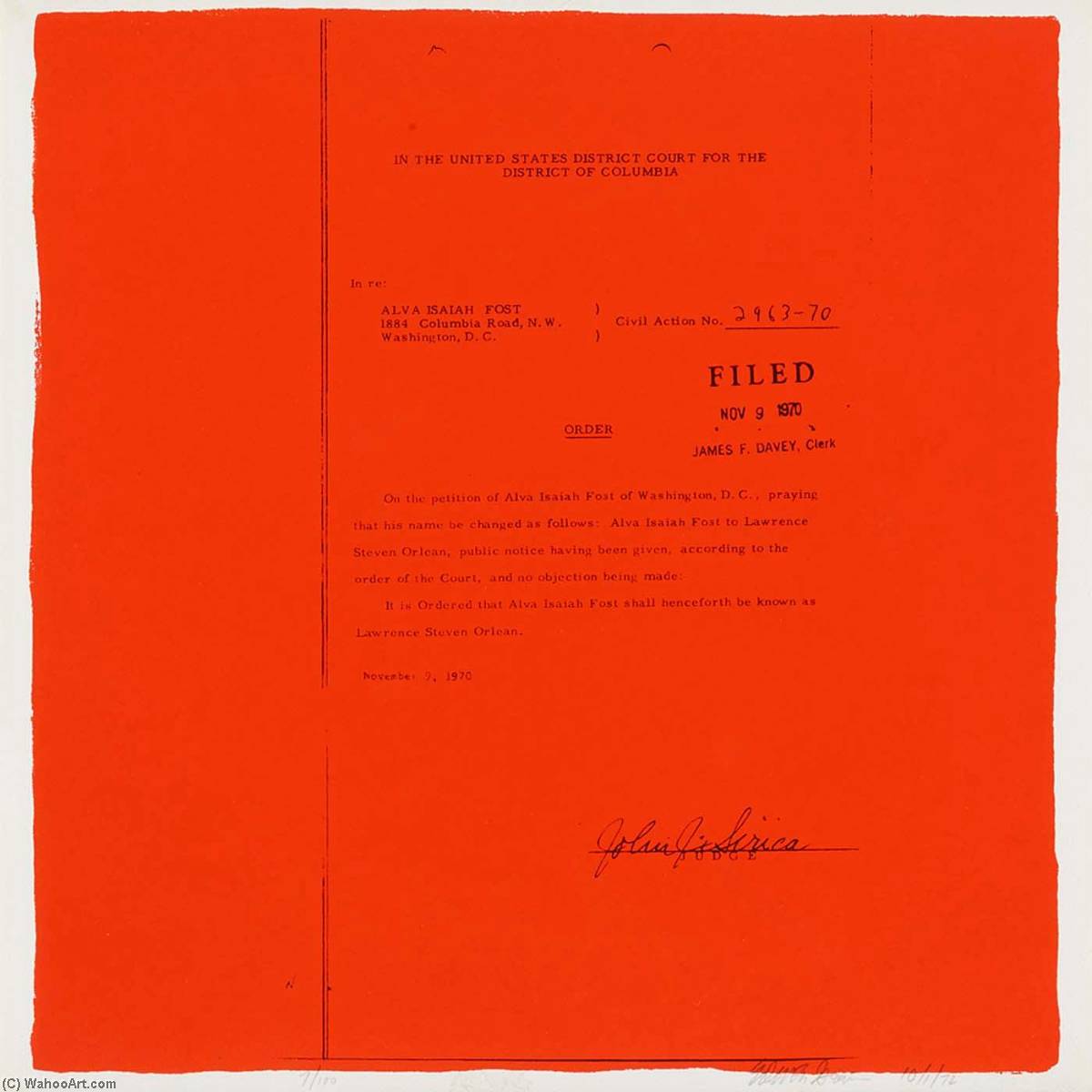 Lawrence Steven Orlean (from The Name Change Project) — Ed Mcgowin