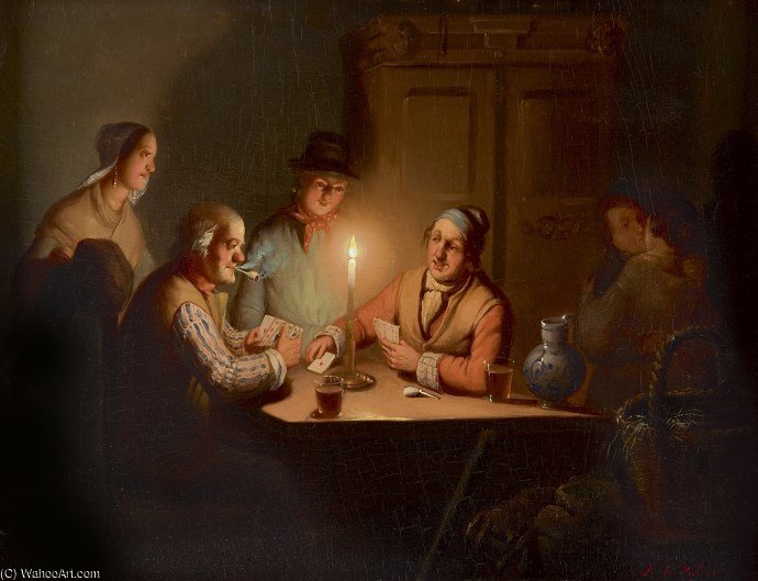 Card Players — Йоханн Монглес Калверхаус