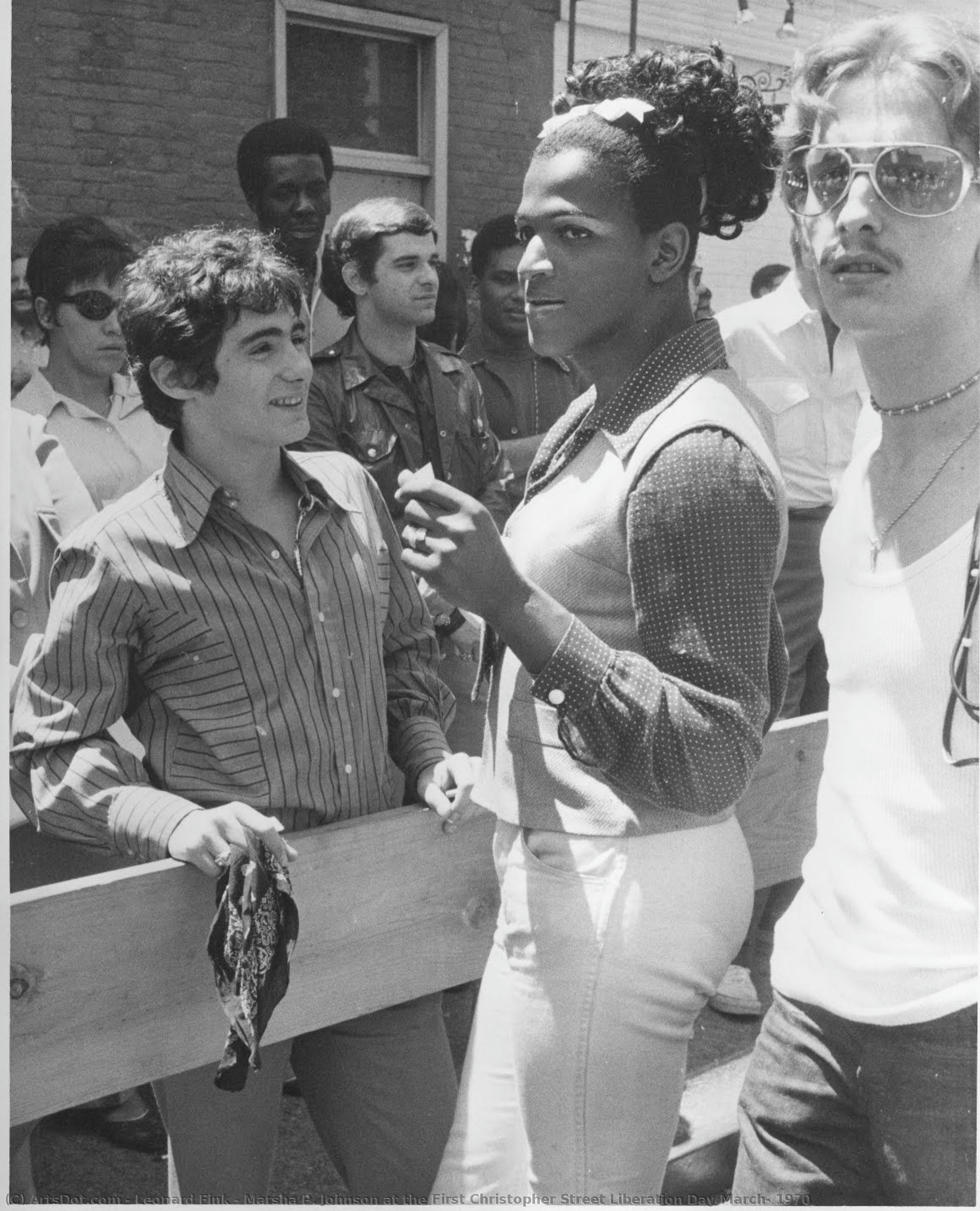 Marsha P. Johnson At The First Christopher Street Liberation Day March, 1970 — Leonard Fink