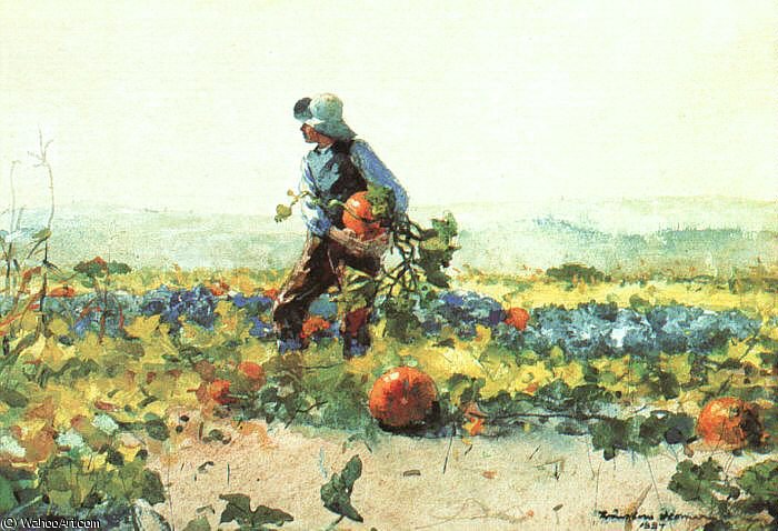 'for To Be A Farmer's Boy', Watercolor Over Penc — Winslow Homer