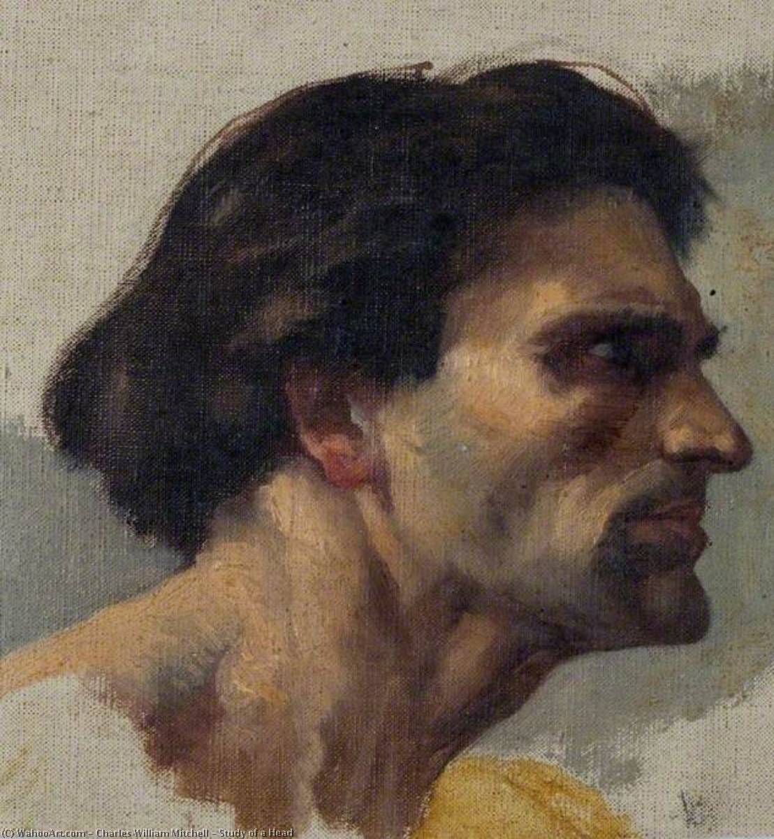 Study Of A Head — Charles William Mitchell