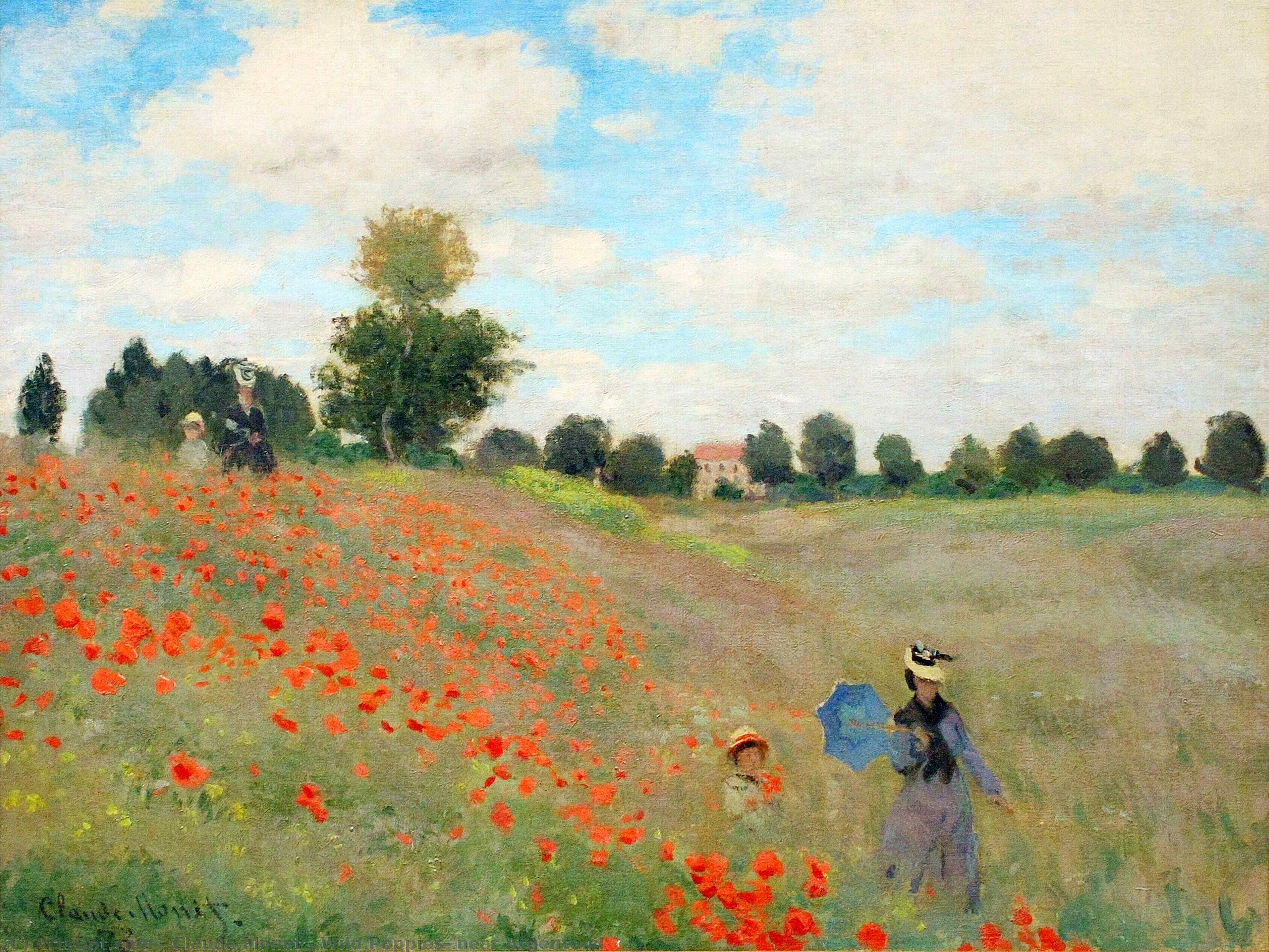 Wild Poppies, Near Argenteuil — Claude Monet