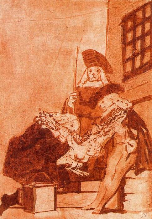 Qual La Descañonan (look How They Pluck Her!) — Francisco José De Goya Y Lucientes