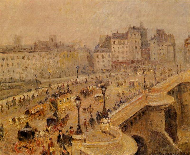 Pont-neuf: Fog — Camille Pissarro