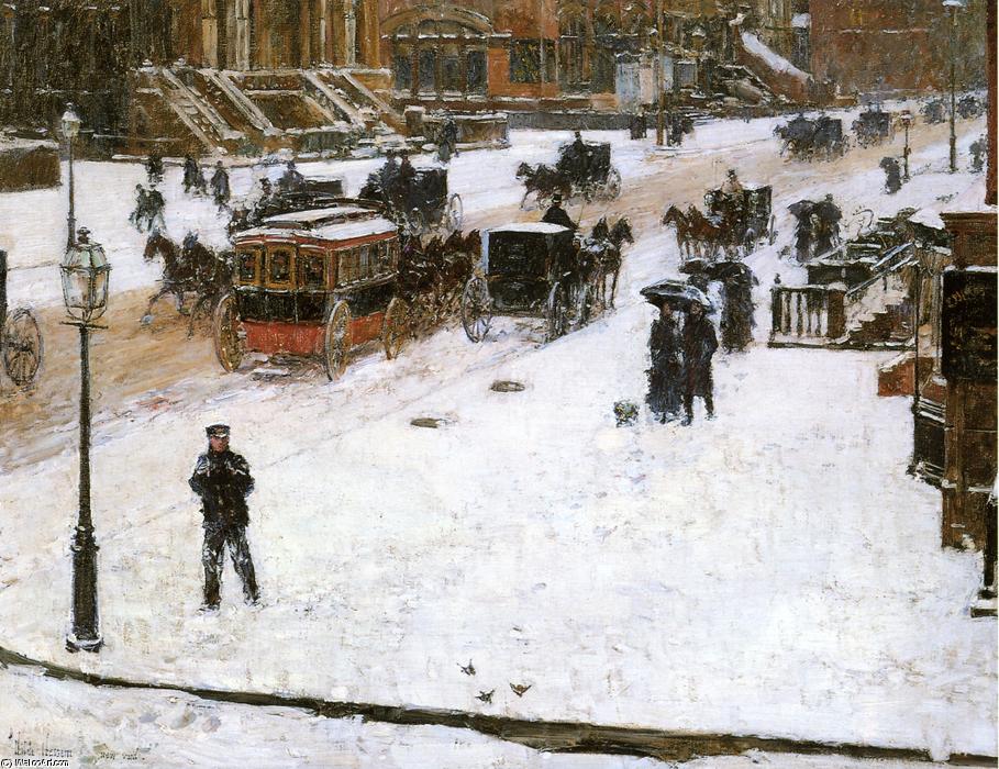 Fifth Avenue In Winter 1 — Frederick Childe Hassam