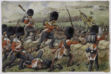 Detail Of The Scots Fusilier Guards At The Battle Of The Alma — Richard Simkin