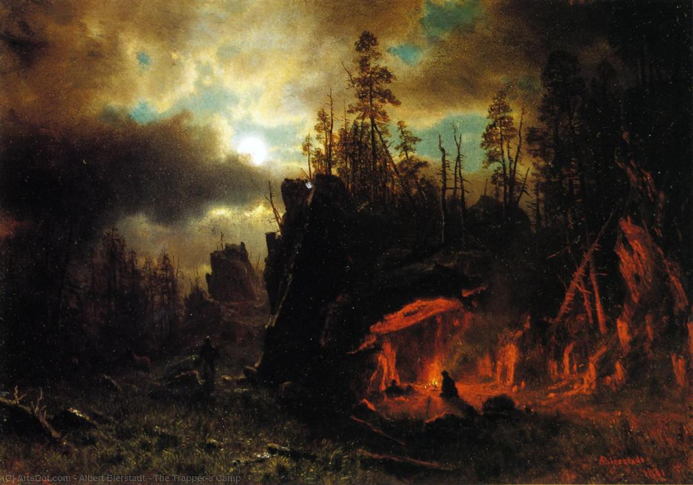 The Trapper's Camp — Albert Bierstadt