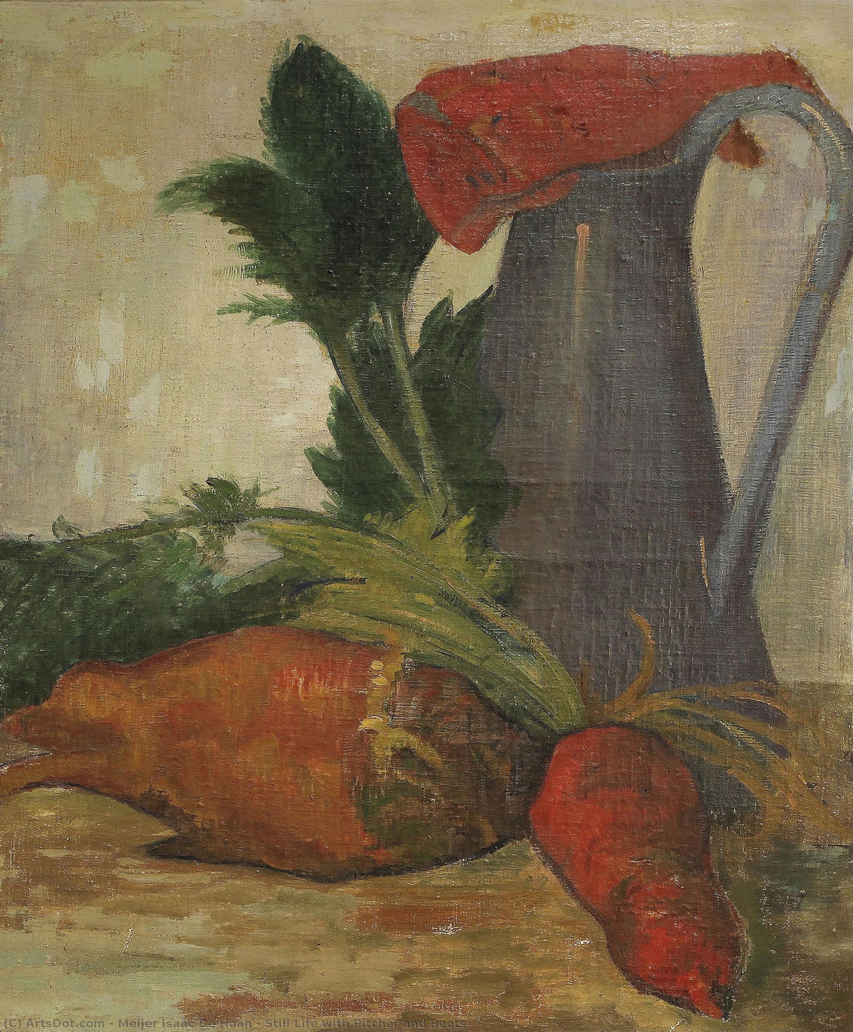 Still Life With Pitcher And Beets — Meijer Isaäc De Haan