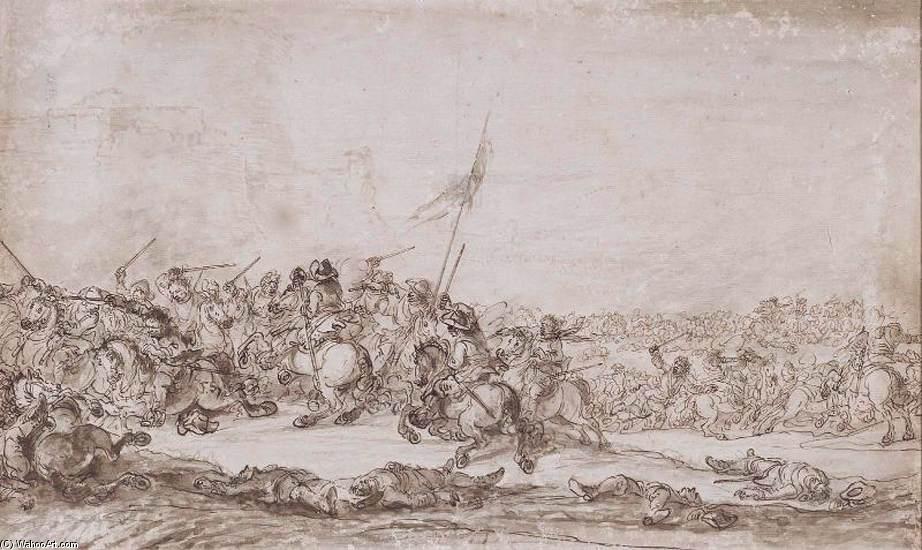Battle Scene With Raised Standard — Francesco Simonini