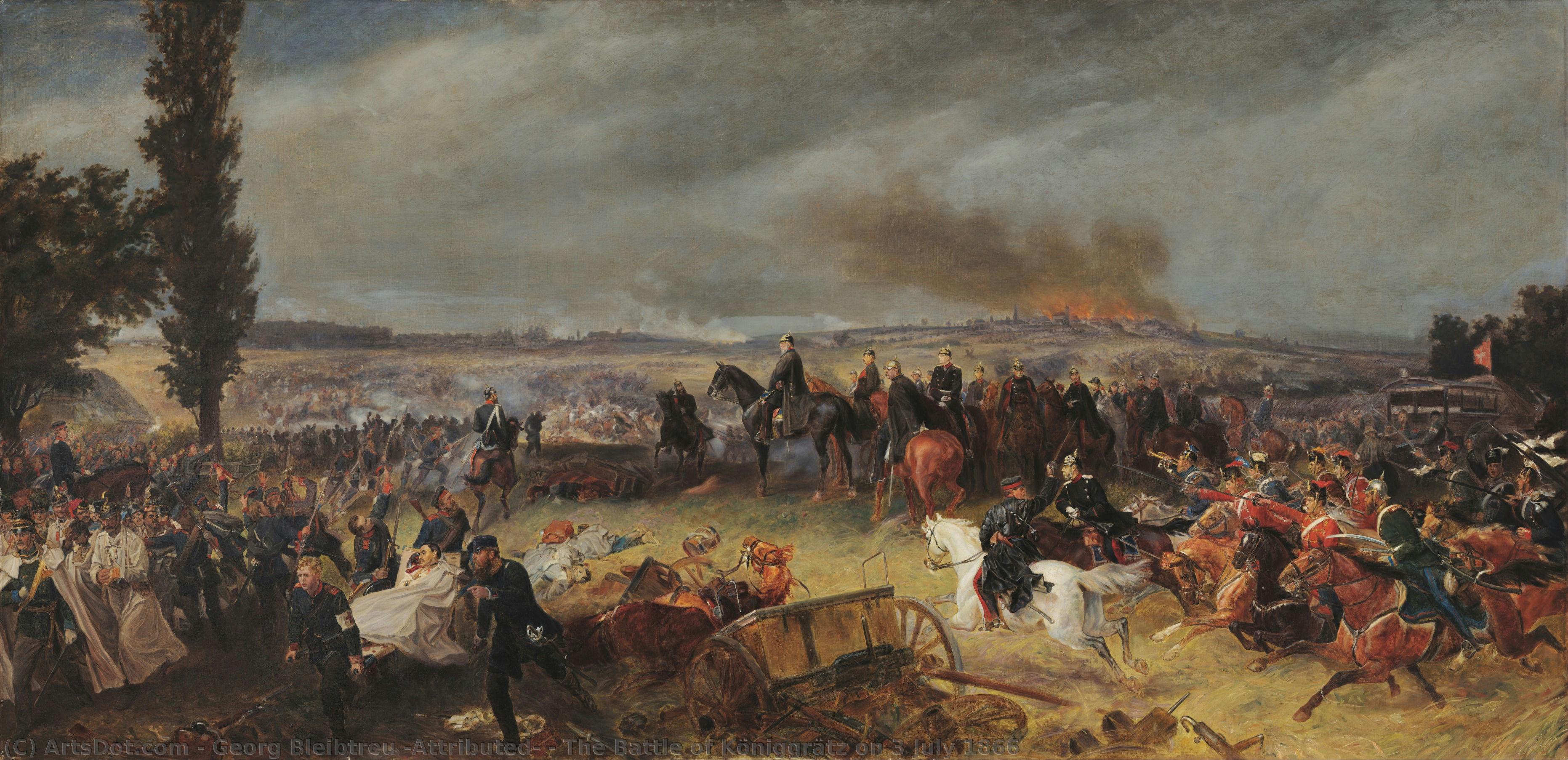 The Battle Of Königgrätz On 3 July 1866 — Georg Bleibtreu (attributed)