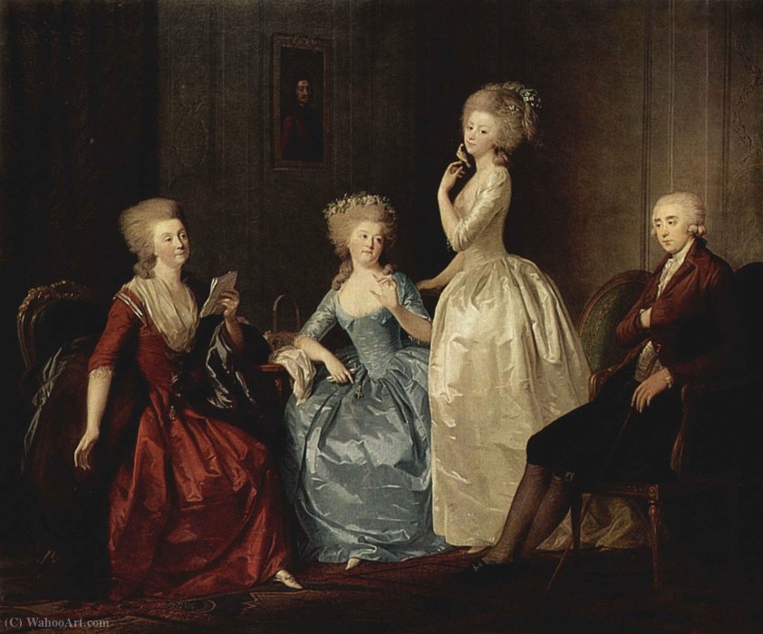Portrait Of The Countess Saltykowa And Her Family — Johann Heinrich Wilhelm Tischbein (goethe Tischbein)