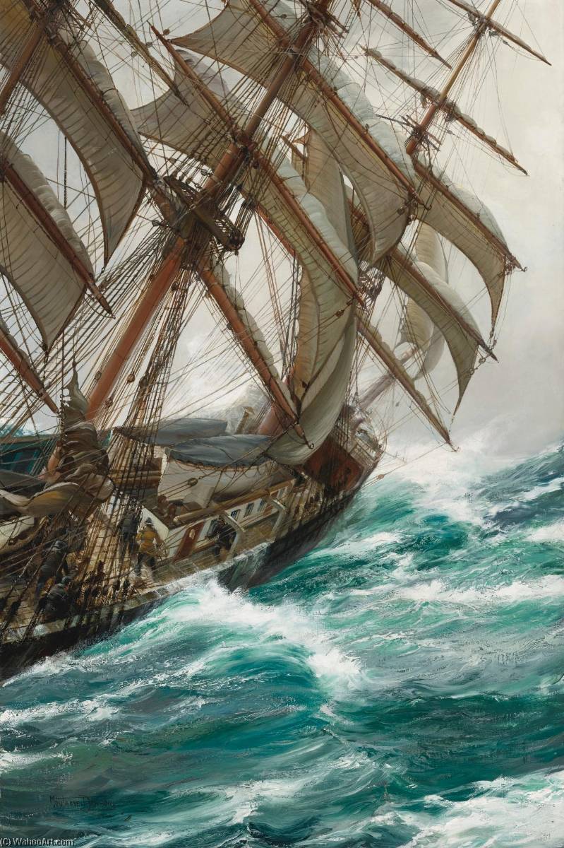 Wind In The Rigging — Montague Dawson