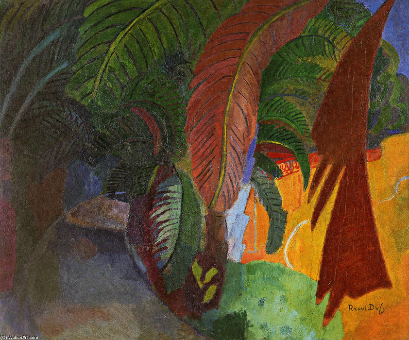 Palm Trees At Martigues (homage To Gauguin) — Raoul Dufy