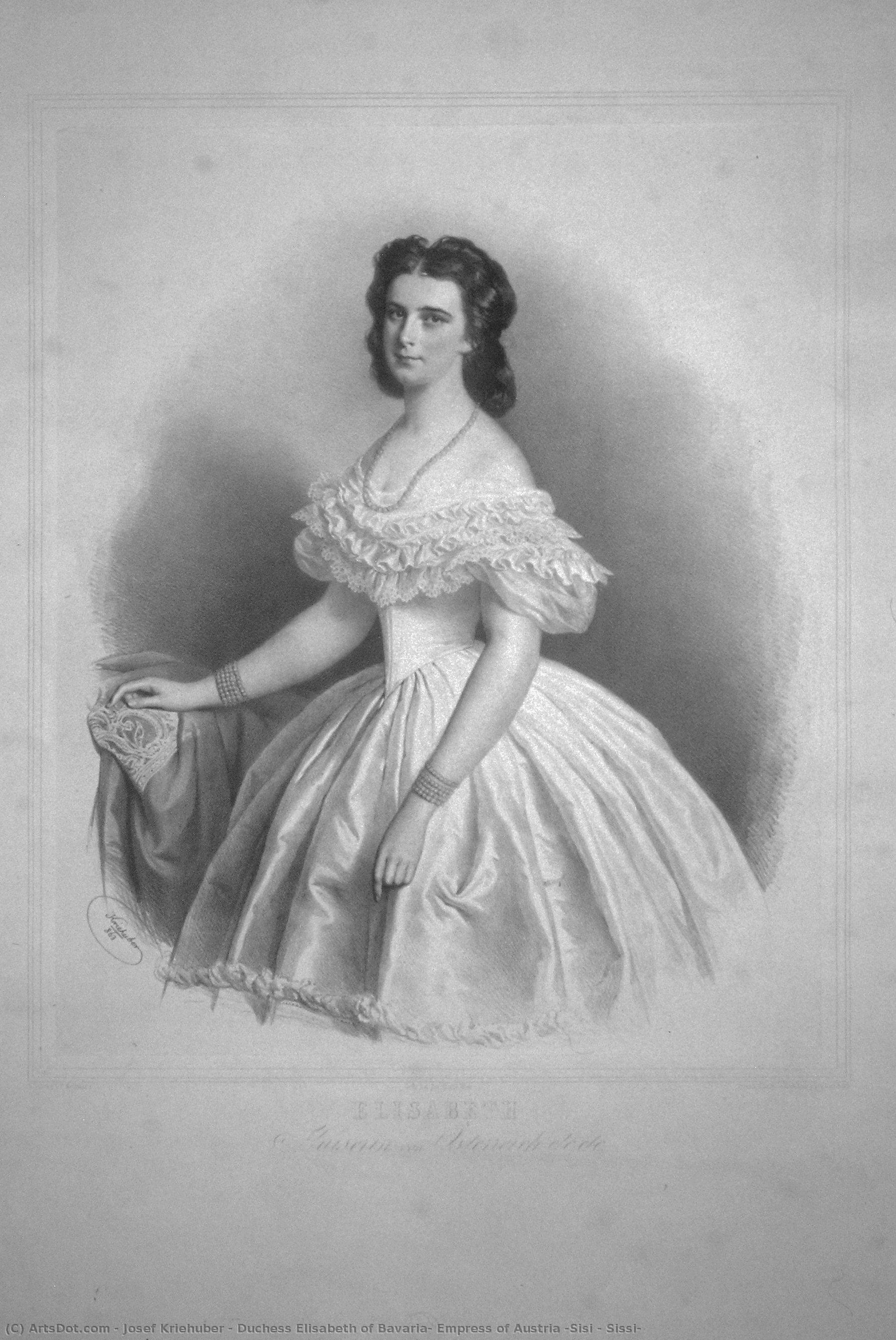 Duchess Elisabeth Of Bavaria, Empress Of Austria (sisi / Sissi) — Josef Kriehuber