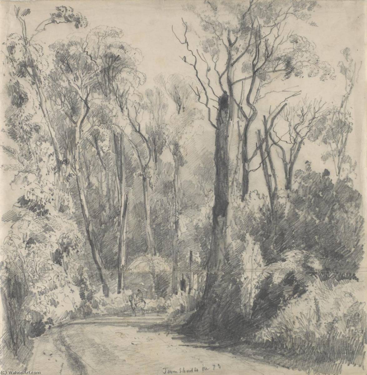 Fernshaw (also Known As Bush Scene With Horse And Rider) — Abram-louis Buvelot
