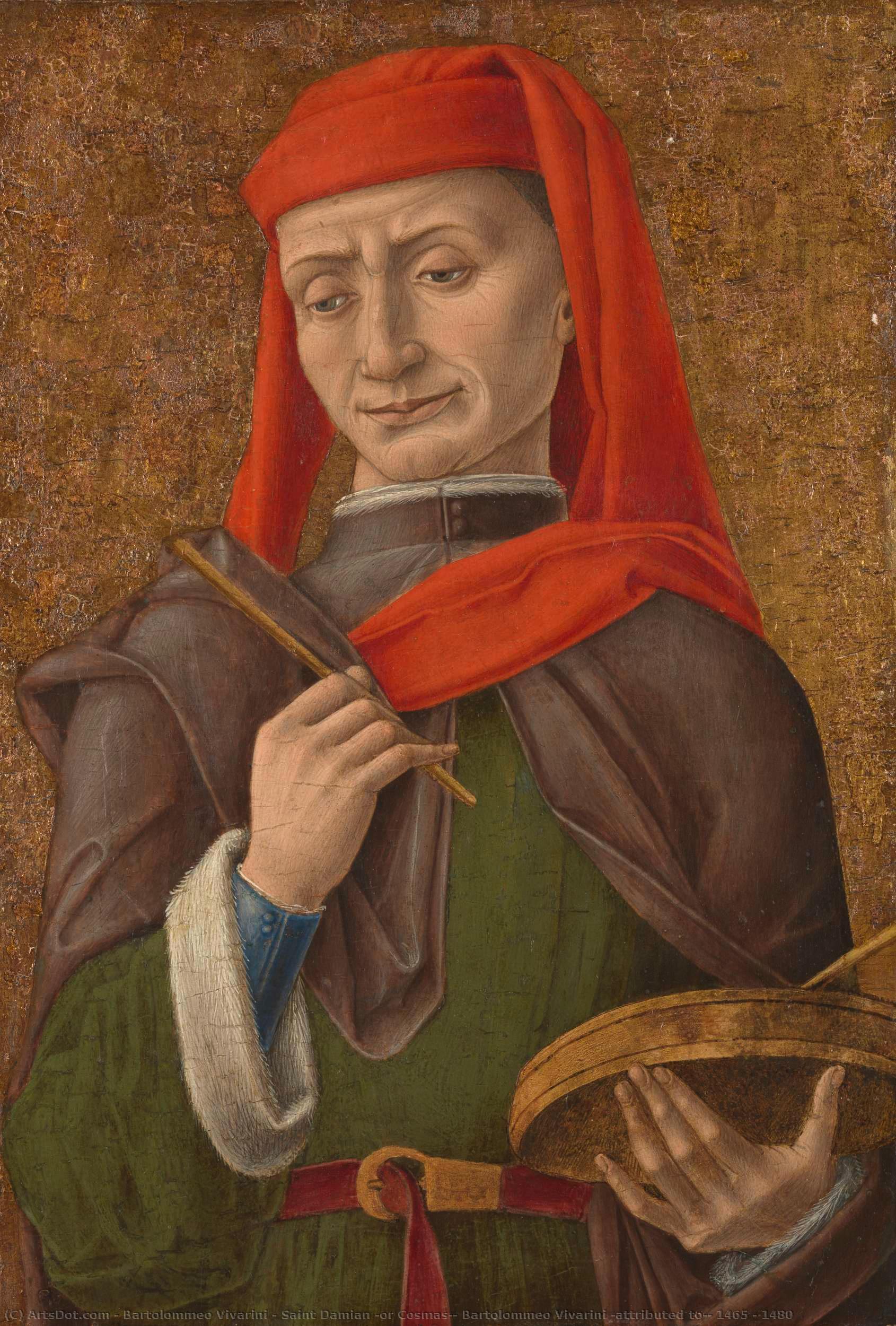 Saint Damian (or Cosmas), Bartolommeo Vivarini (attributed To), 1465 - 1480 — Bartolommeo Vivarini