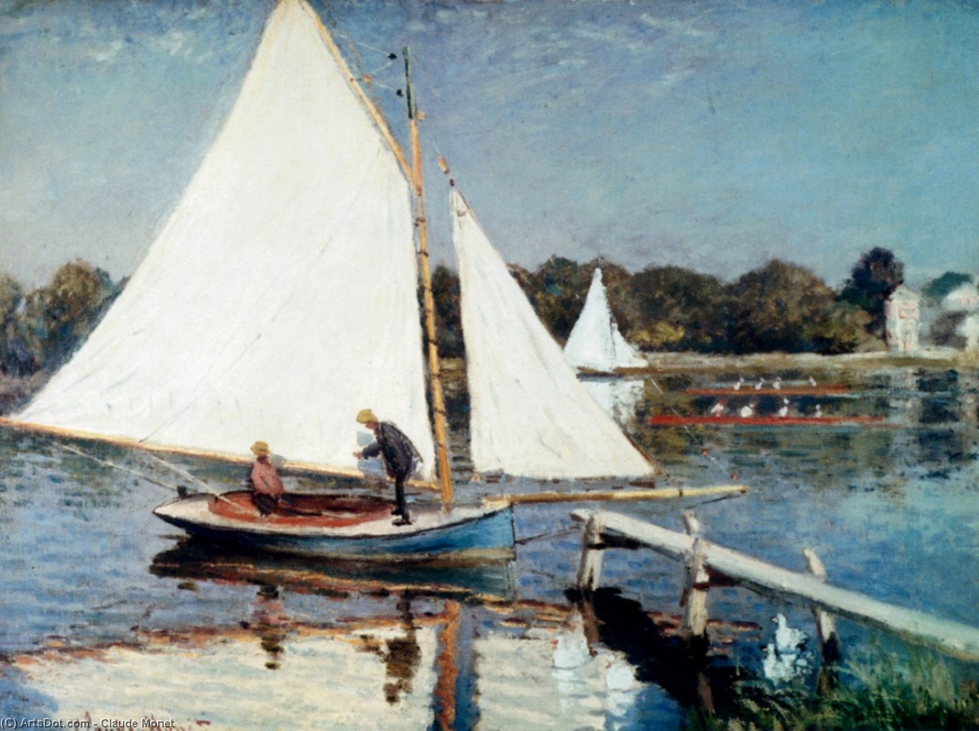 Sailing At Argenteuil — クロード・モネ