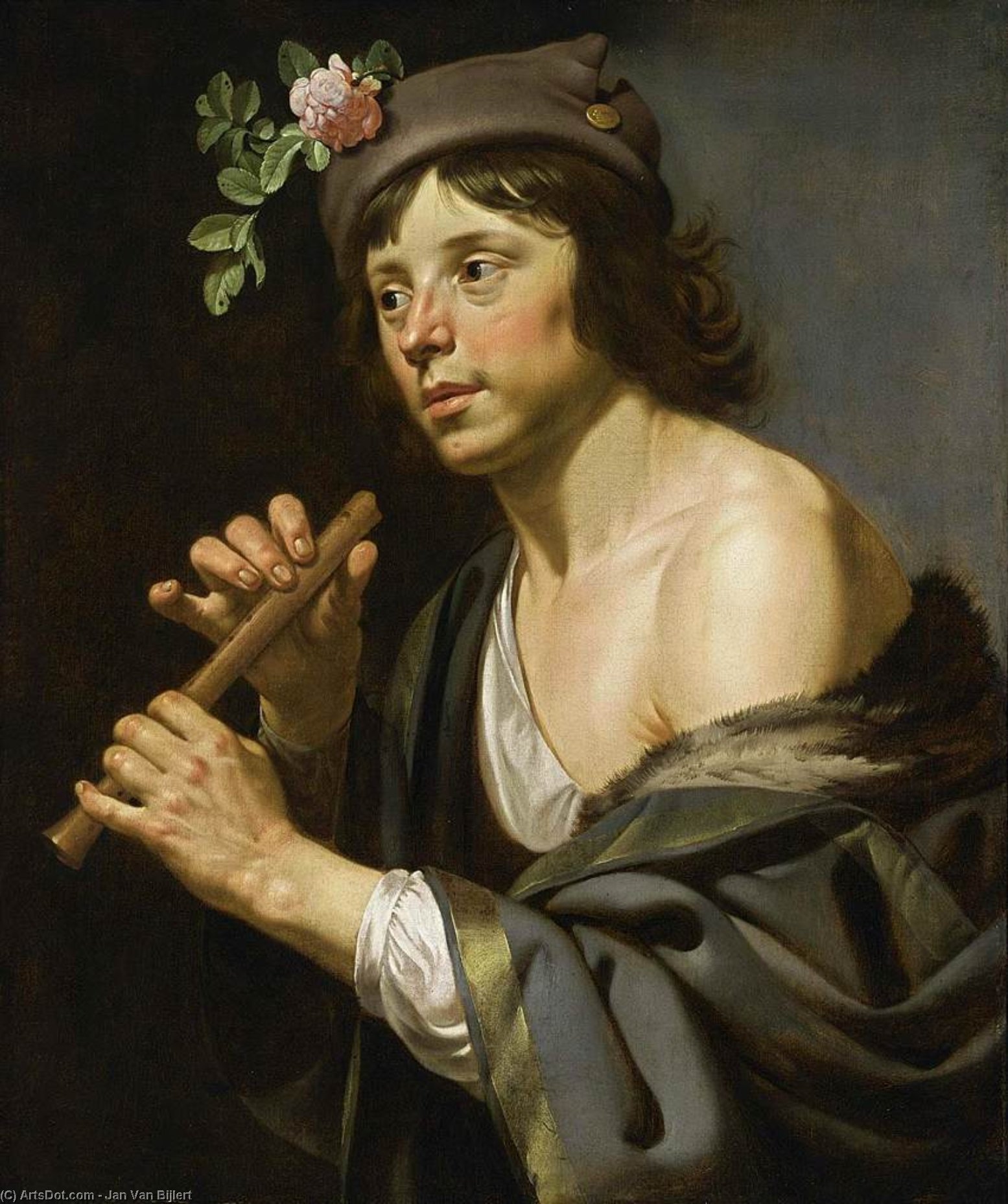 Shepherd Holding A Flute — Jan Van Bijlert
