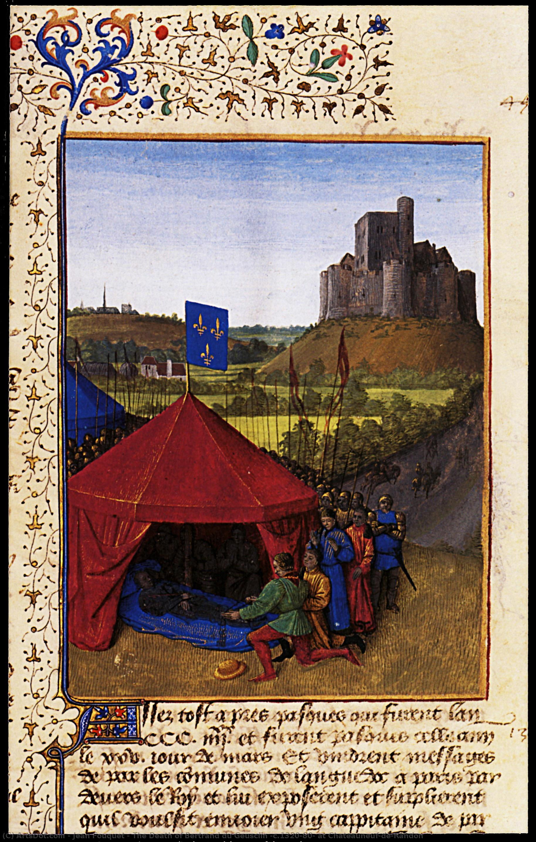 The Death Of Bertrand Du Geusclin (c.1320-80) At Chateauneuf-de-randon — Jean Fouquet