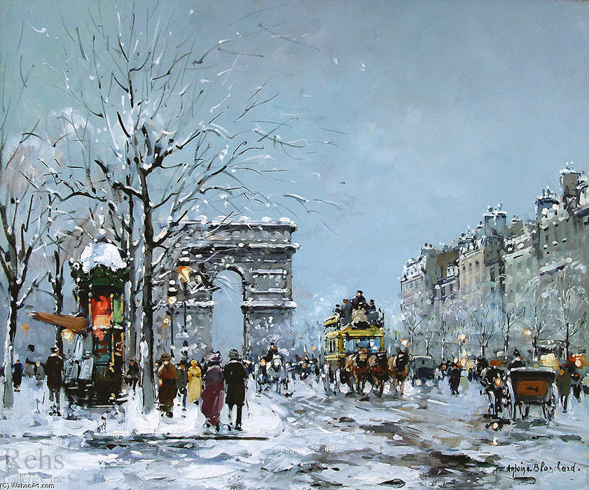 Champs Elysees, Winter — Antoine Blanchard (marcel Masson)