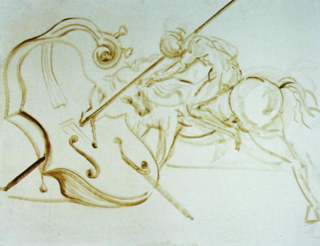 St. George Overpowering A Cello — Salvador Dalí
