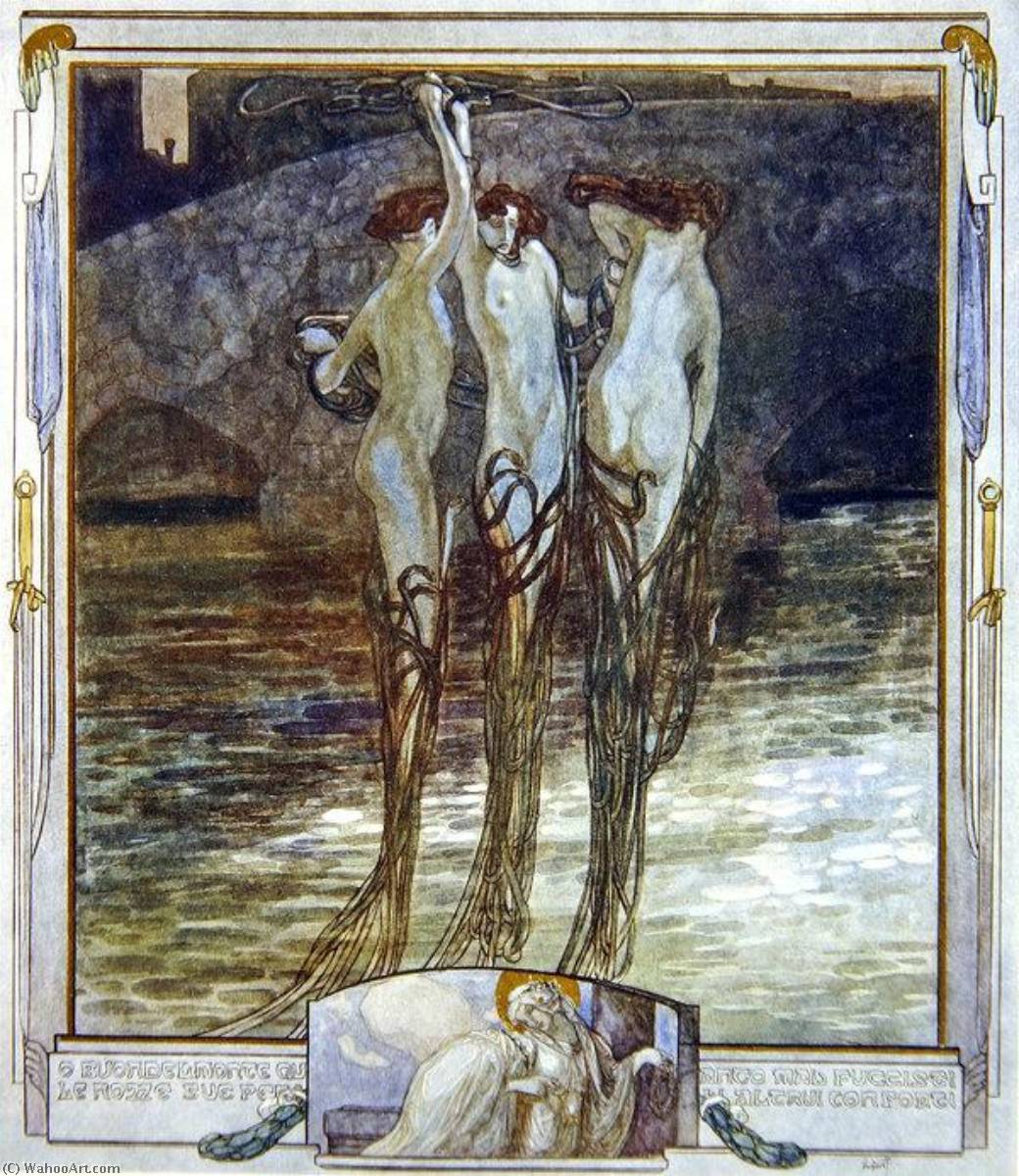 Illustration From Dante's 'divine Comedy', Paradise, Canto Xvi — Franz Von Bayros