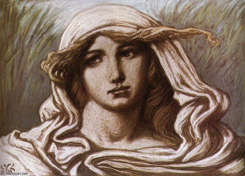 Head Of A Young Woman — Elihu Vedder