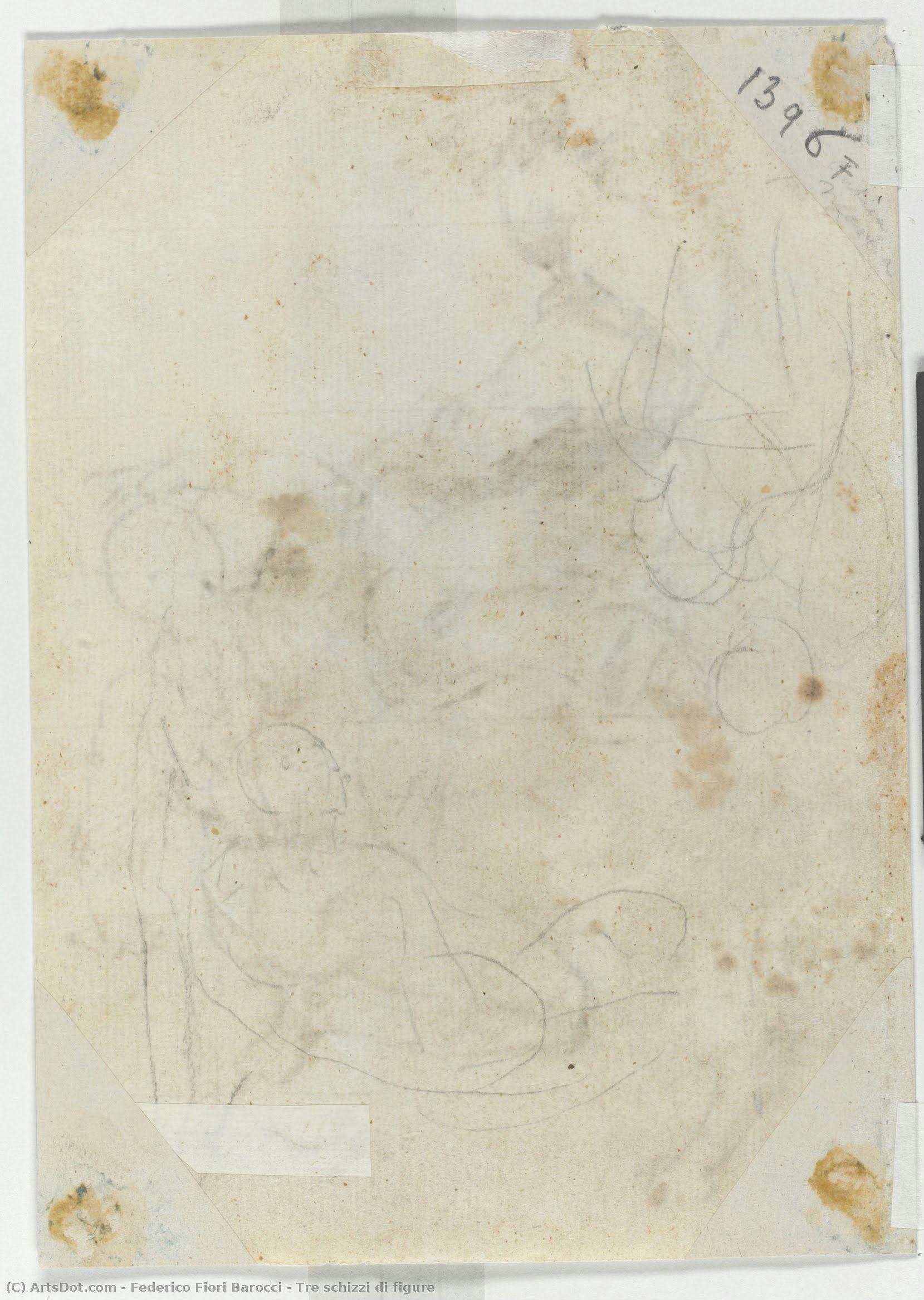 Tre Schizzi Di Figure — Federico Fiori Barocci