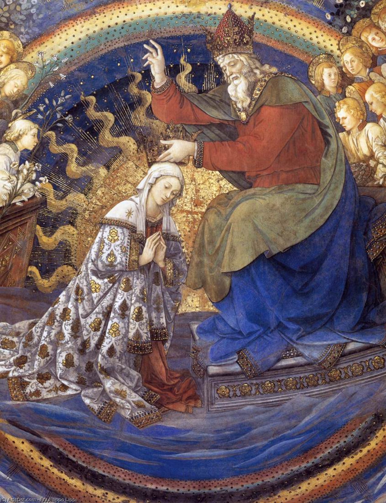 Coronation Of The Virgin (detail) (17) — フィリッポ・リッピ